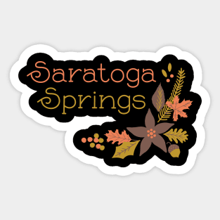 Saratoga Springs Upstate New York Fall Foliage Sticker